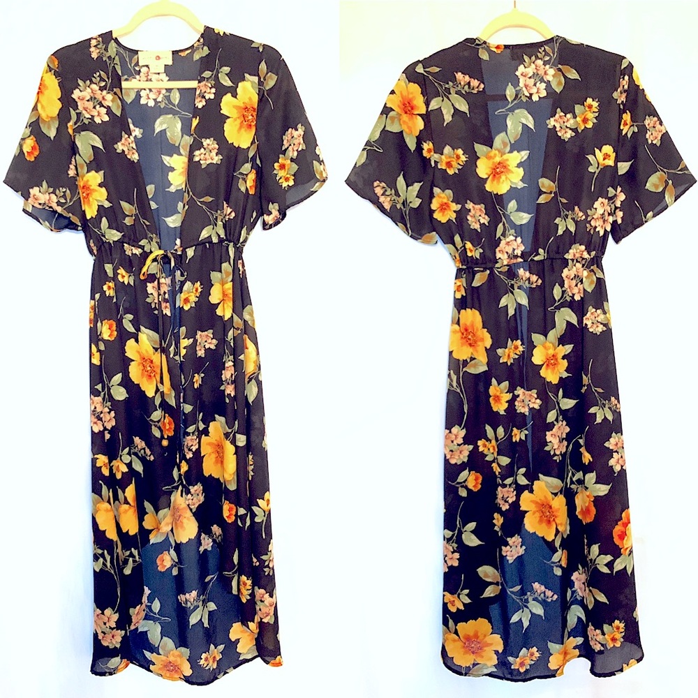 Wishful Park floral wrap/kimono - tie waist